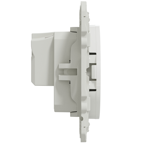 Prise de courant 2P sans terre Schneider Odace avec support de fixation à visser - blanc - 16 A - 250 V