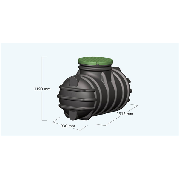 CUVE DIAMANT PIETON 1000L+COUVERCL