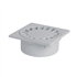 Siphon de cour PVC carré 15x15x6,3cm emboîture incorporée verticale SC456G