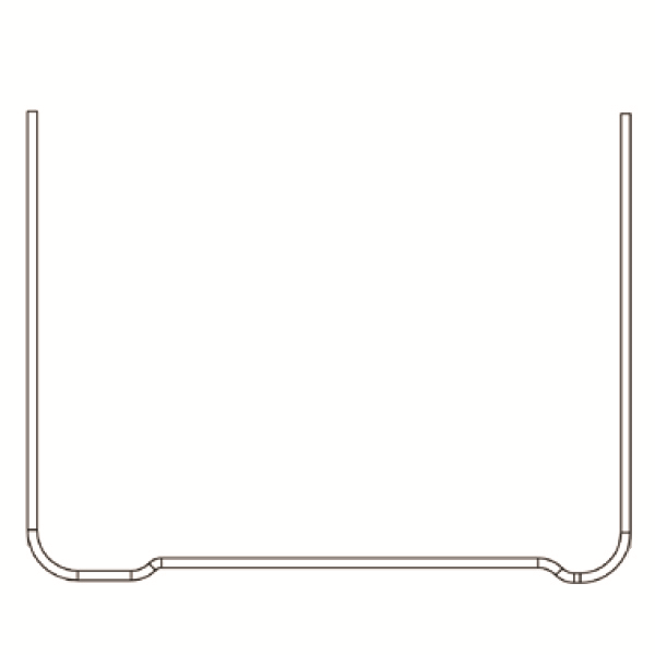 Rail en acier galvanisé Gypso forme U - Largeur 125 MM x Hauteur 40,00 MM - Longueur 3,00 M