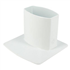 Pied de chute Nicoll PCU95B pour tube de descente de gouttière ovoïde - Techtan - 90 x 56 mm - blanc