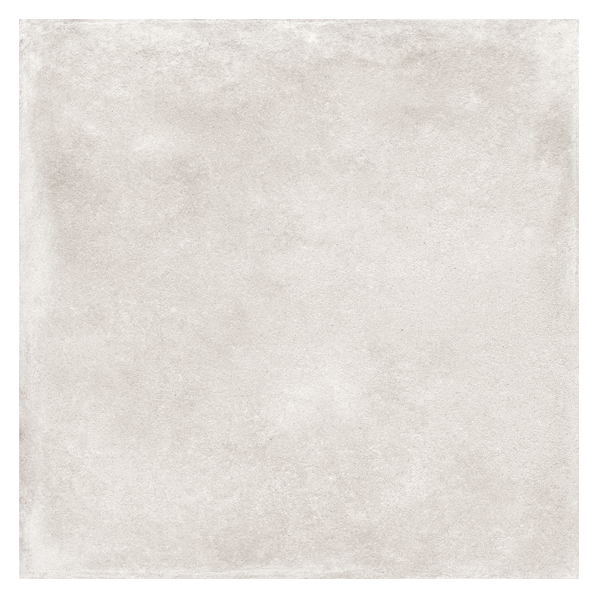 Carrelage intérieur en grès cérame émaillé effet béton Vincennes - 60,8 cm x 60,8 cm - ép. 9,50 mm - Blanco