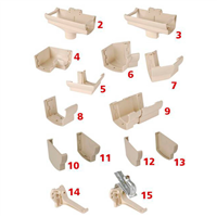 Angle intérieur Nicoll pour gouttière - Angle 90° - Longueur 169 mm - À coller - Techtan - Blanc