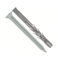 Cheville nylon avec vis tête fraisée - diamètre 9,8 MM longueur 160,0 MM - lot 10