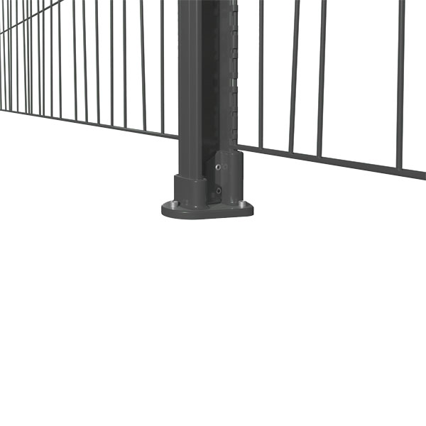 Poteau Profix pour grillage rigide - inviolable et sans accessoire - Gris RAL7016 - Hauteur 1,30 m