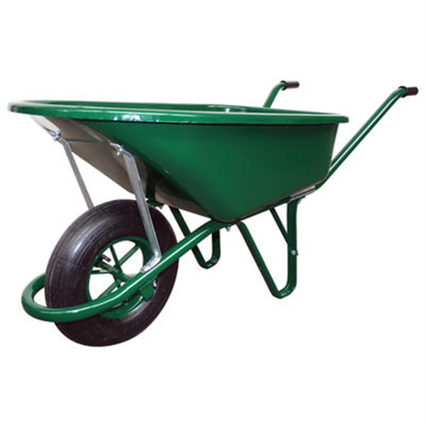 Brouette Altrad avec roue gonflable - 110 litres - Épaisseur 400 mm - Charge max 200 kg - Verte