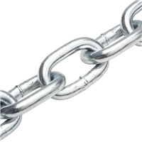 Chaîne droite soudée en acier zingué - DIN 763 - Diamètre 4 mm - 32 x 8 - Bobine de 25 mètres