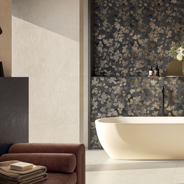 Carrelage effet pierre pour sols et murs en grès cérame - Natural Resine - 60 x 120 cm - ép. 9 mm - Panna