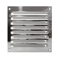 Grille de ventilation à persienne avec moustiquaire - 300 x 300 mm - Aluminium anodisé