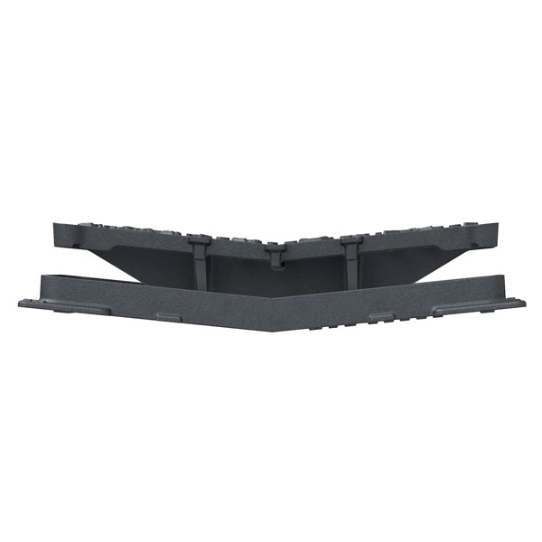 Grille carrée concave en fonte PMR C250 avec cadre - ouverture libre 640,0 mm x 640,0 mm