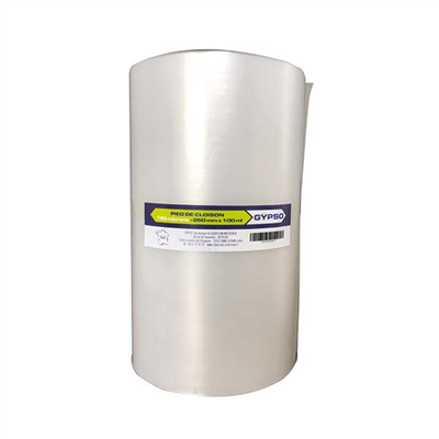 Film polyéthylène translucide pour pied de cloison - 150µ - Gypso - 260 MM x 100 M