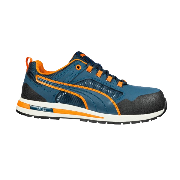 Chaussure de sécurité S3 Puma Crosstwist Low – orange et bleu – Taille 45