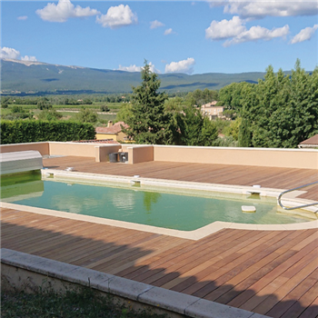 Lame de terrasse en bois exotique Ipé lisse - Classe 5 - 145 MM x 21,00 MM - Longueur 2,10 M