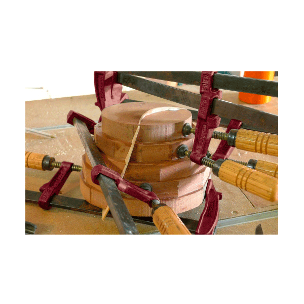 Serre-joint à vis manche bois Piher modèle MM - Tige 18x7 mm serrage 20 cm