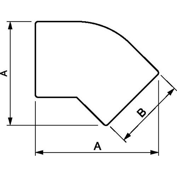 Coude égal 45° femelle diamiètre extérieur 32 mm