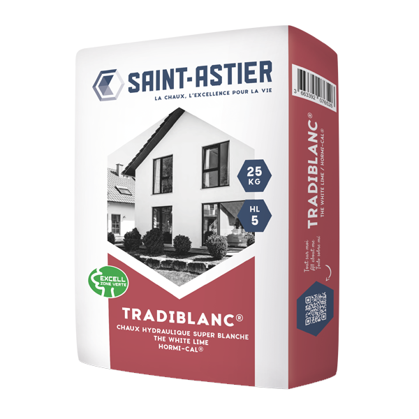 Chaux hydraulique super blanche - Tradiblanc HL5 - Saint Astier