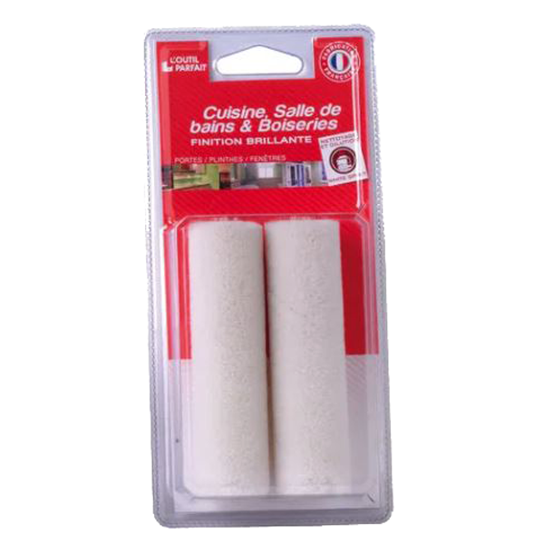 Rouleau laqueur patte de lapin L'Outil Parfait - Velours pure laine 4 mm - Largeur 110 mm - Par 2