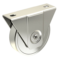 Galet sur monture extérieure avec gorge en V - 21100V20 Mantion - capacité 400 kg - diamètre 100 mm - Lot de 2