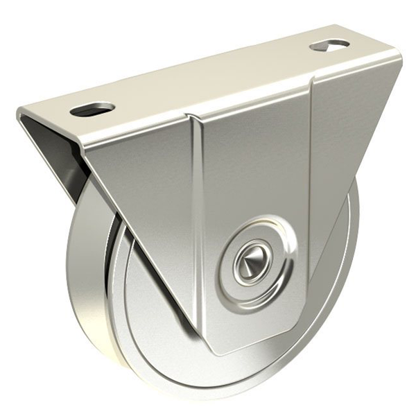 Galet sur monture extérieure avec gorge en V - 21100V20 Mantion - capacité 400 kg - diamètre 100 mm - Lot de 2