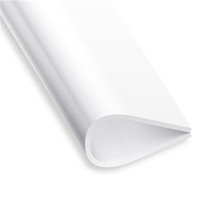 Serre feuillet en PVC blanc - hauteur 15 mm - longueur 1 mètre