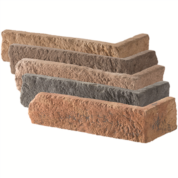 Brique d'angle mural en pierre reconstituée 5 tons - 22 CM x 10 CM - Ht. 5 cm - Ép.15 MM