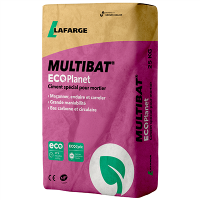 Ciment à maçonner multi-usages Multibat Ecoplanet Lafarge - sac de 25,0 KG