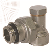 Coude de réglage nickelé à visser femelle 3/8 auto-étanche