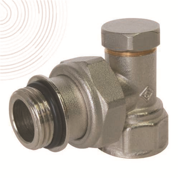 Coude de réglage nickelé à visser femelle 3/8 auto-étanche