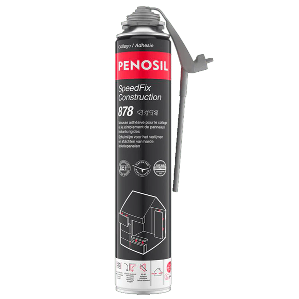 Mousse colle universelle intérieur/extérieur - SpeedFix Construction 878 Penosil - aérosol de 750 ml