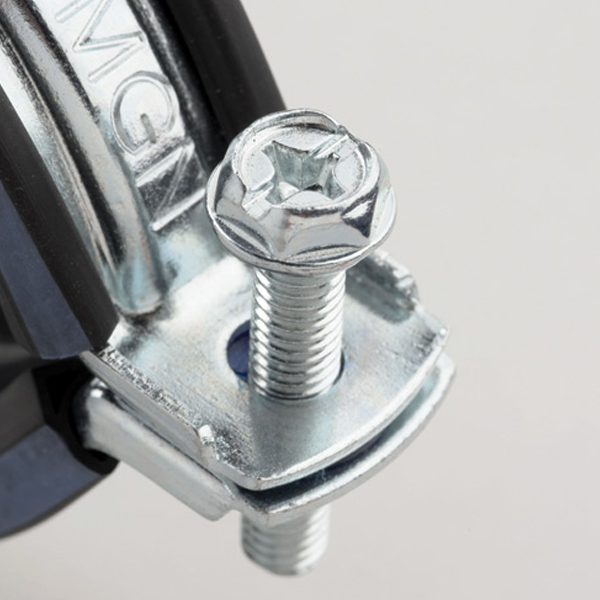 Collier de serrage avec isolant caoutchouc - Erico - Tige M8/M10 - Ø 19-25 mm - Boîte de 100
