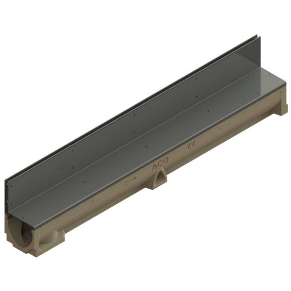 ACO SELF 100 BP HAUTEUR 95MM COUVERTURE A FENTE ACIER INOX 304L HAUTEUR 105MM FE