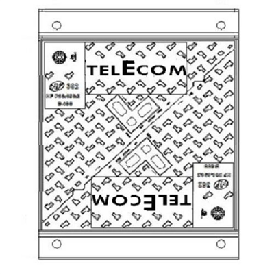 CADRE ET TAMPON FONTE TELECOM D400 L1C AVEC LOGO TELECOM
