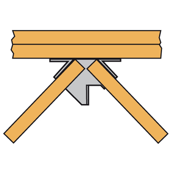 Étrier pour croupe de toit THJA26 Simspon Strong-Tie - pour fermette de section 38 mm - 135 / 229 / 137 / 2 mm