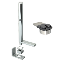 Pivot ferme-porte pour portillon - Ouverture gauche - Capacité 85 Kg - Vantail 1m x 2m - Acier