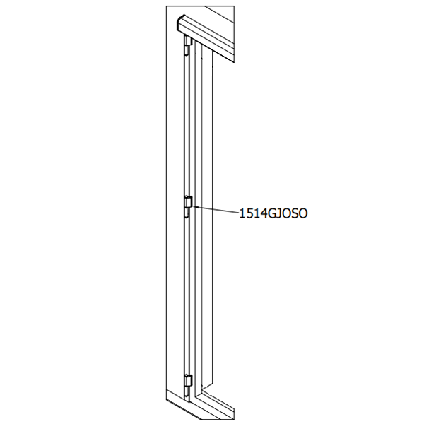 Paumelle déportée à souder Mantion 1514GJOSO pour système Opentec FMF150 -  axe Ø 14 mm - hauteur 180 mm