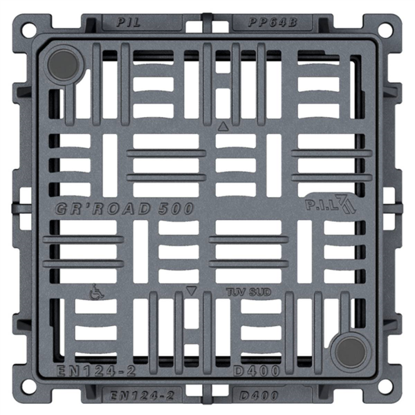 Grille plate A/cadre D400 700x700 PMR