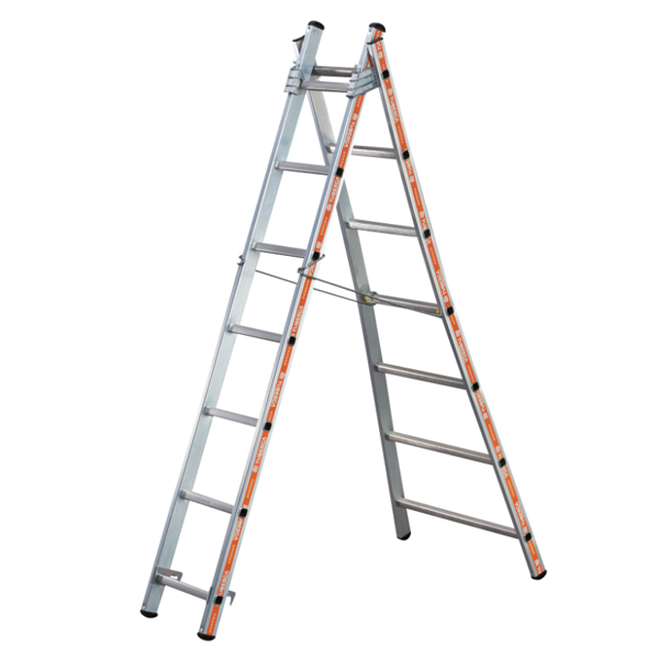 Échelle transformable 2 plans - Pronor Tubesca - Hauteur d'accès 4,70 m - Aluminium