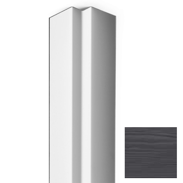 Profil d'angle intérieur pour bardage Cedral Click - aluminium laqué Schiste C18 - longueur 3,00 M