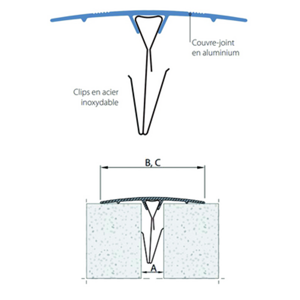 Couvre-joint angle rigide ALU Série W