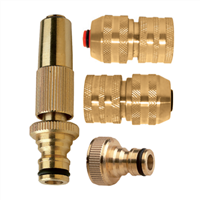 Ensemble d'arrosage en laiton Ø 15 mm Fitt avec lance d'arrosage raccords et nez robinet