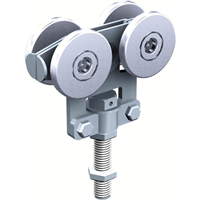 Monture fixation sur chant avec 4 galets charge 80 kg pour rail 35x30 - Lot de 2