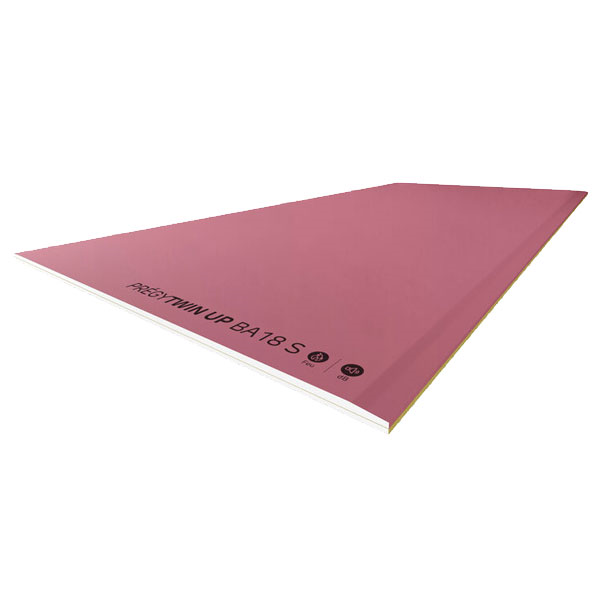 Plaque de plâtre acoustique ultra-légère à haute dureté et résistance au feu - Prégytwin Up BA18 S - 2,70 M x 0,90 M - ép. 18,0 MM