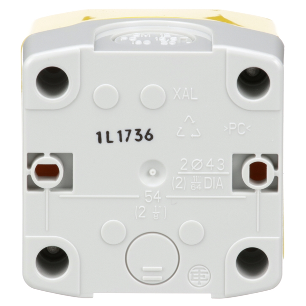 Boîte de bouton d'arrêt d'urgence Schneider XALK178 - jaune et rouge - pousser tourner - 10 A - Ø 40 mm