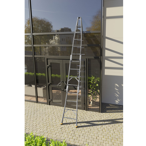 Échelle de nettoyeur de vitre Centaure - aluminium - 1 plan - hauteur 175 cm - 150 kg max