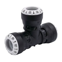 Té égal 90° encliquetable Série 1 pour canalisations PEHD pression PN16 - Plasson - ⌀50 mm