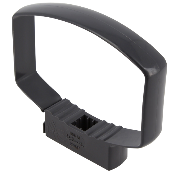 Collier à clipser Nicoll COMGT pour tube de descente de gouttière ovoïde de 105 x 76 mm - Techtan Anthracite