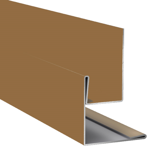 Profilé d'angle sortant et de retour tableau pour bardage Hardie VL Plank - Alu Marron noisette - 3,00 M