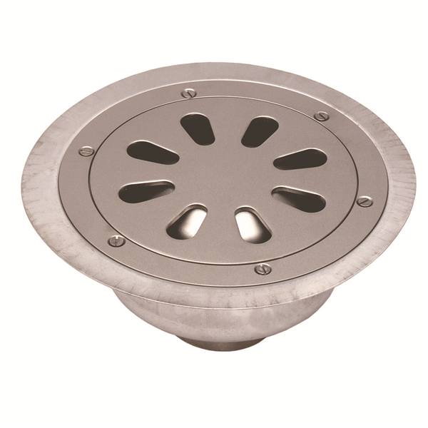 SIPHON ROND SOL SOUPLE 330 MM SORTIE VERT 100 MM 27100
