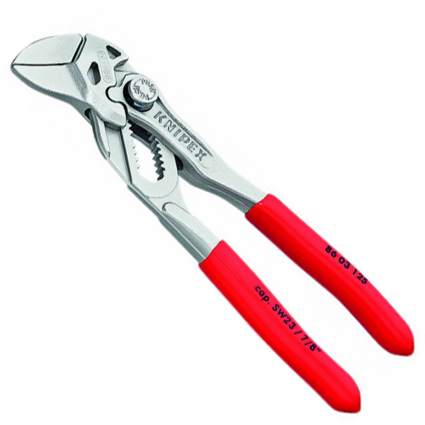 Mini-pince clé multiprise de précision - 86 03 125 Knipex - Poignées gainées - Longueur 125 mm