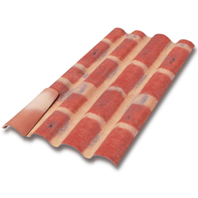 Plaque ondulée en fibres ciment - support de tuile canal - Eternit Soutuile 230 FR - flammée - 2,20 M x 0,96 M